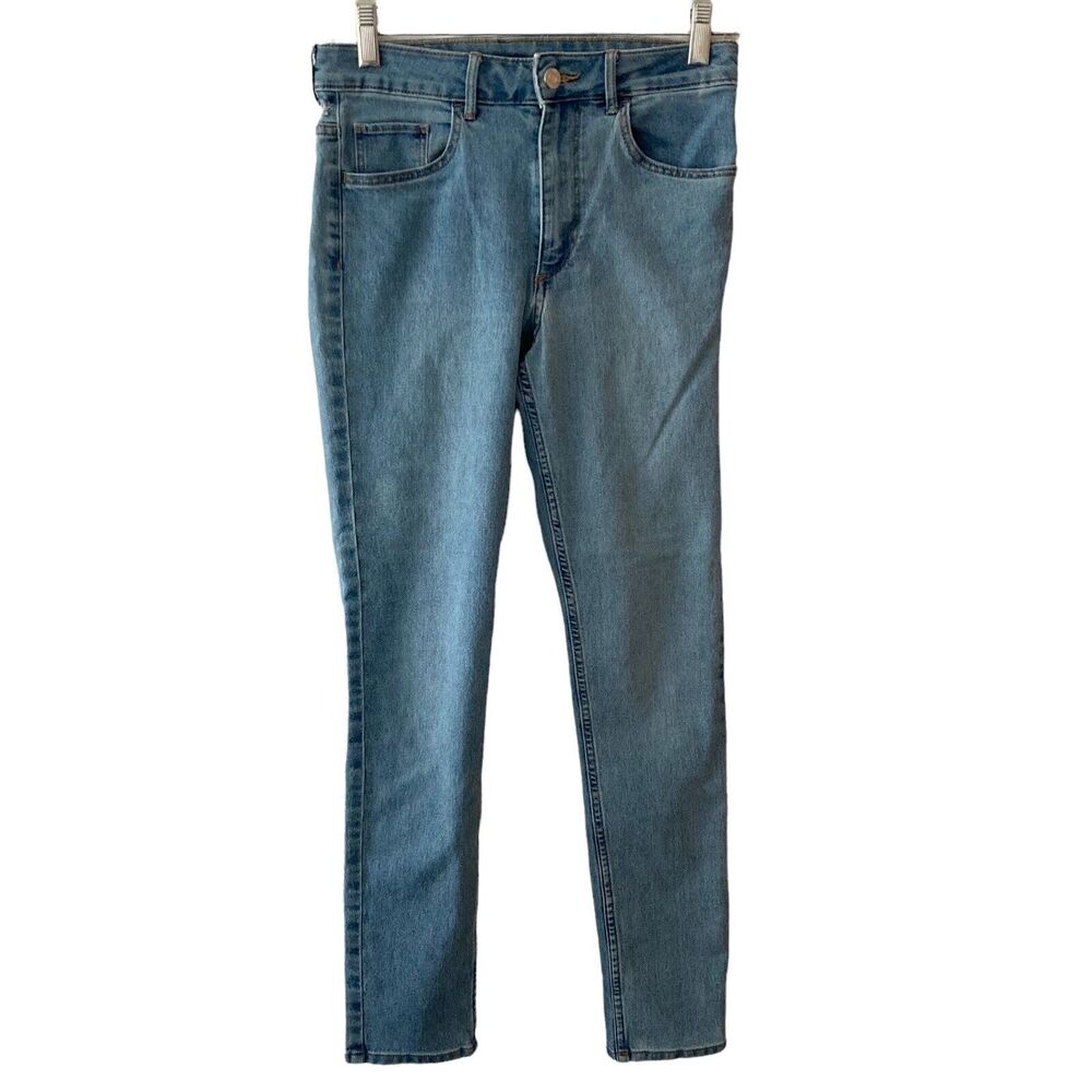 &Denim H&M Jeans Womens 29 Light Wash Distressed Skinny Ankle Ripped